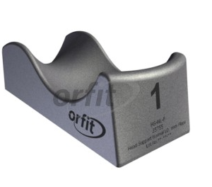 Apoio de cabeça em polietileno, modelo 1 (tamanho A), com apoio lateral