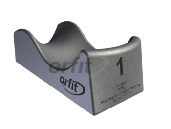 Apoio de cabeça em polietileno, modelo 1 (tamanho A), com apoio lateral